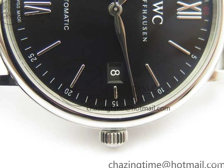 MIROTIME 0405 FastDry Portofino IW356501 SS V3 MK 1:1 Best Edition Black Dial On SS Mesh Bracelet MIYOTA 7195